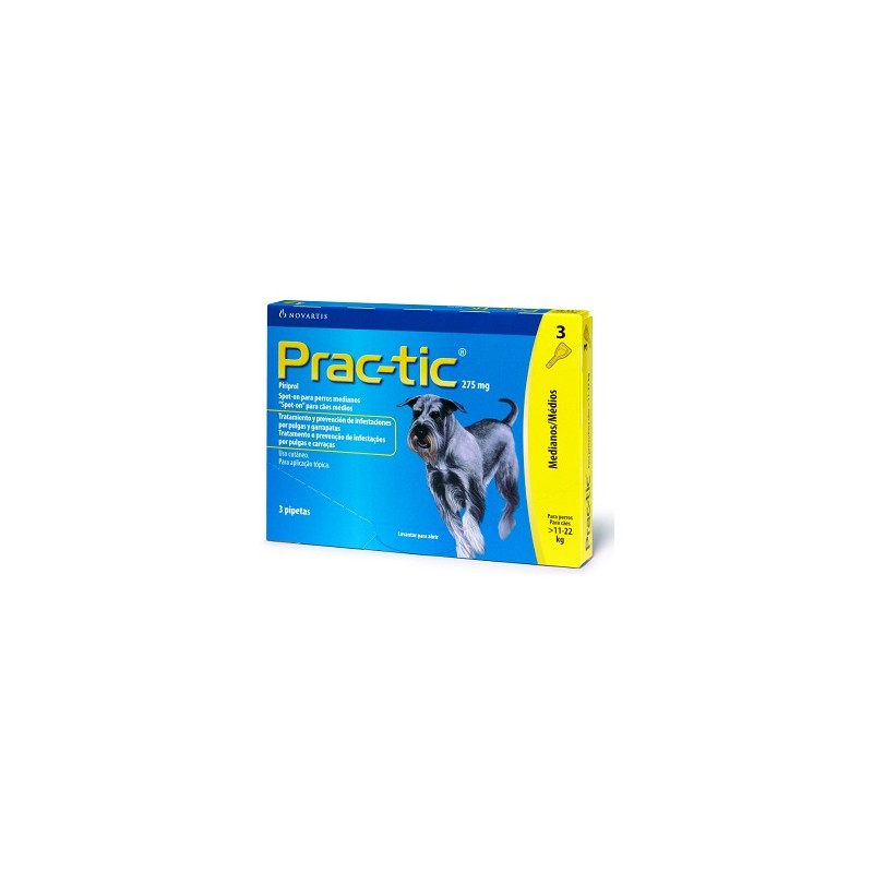 Prac-Tic Perros 11-22 Kg 3 Pipetas