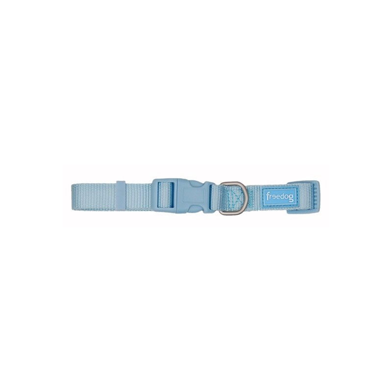 Collar Nylon Basic Azul Cielo 10mm