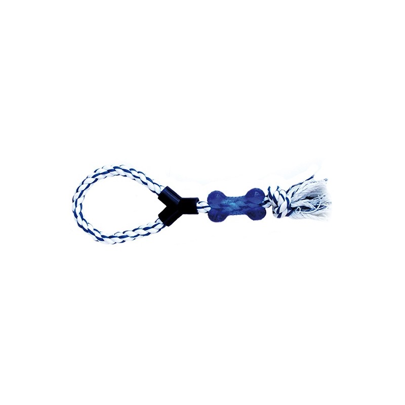 Mordedor blanco-azul hueso 40cm