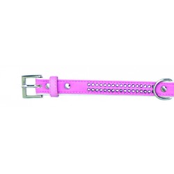 Collar polipiel Brillantes rosa 1,3x25cm