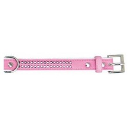 Collar polipiel Brillantes rosa 1,3x40cm