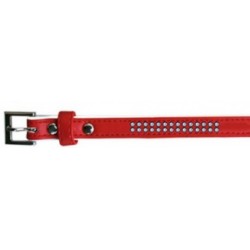 Collar polipiel Brillantes rojo 1,9x45cm