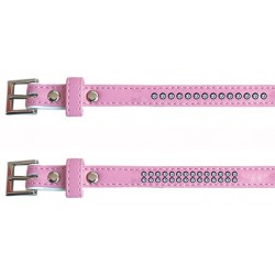 Collar polipiel Brillantes rosa 2,5x55cm