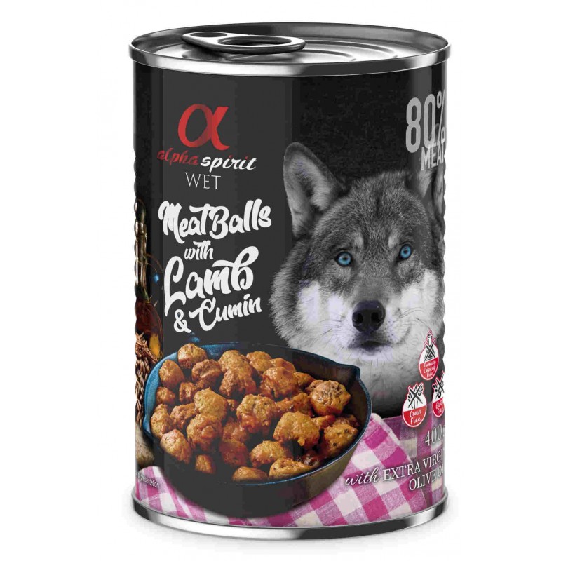 Alpha Spirit Albondigas De Cordero Y Comino 400 G (12 uds)