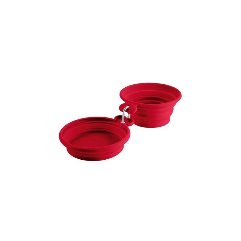 Silicone Travel bowl List 350/750 ml red