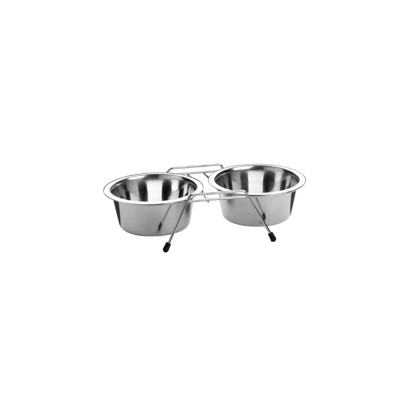 Comedero Perro Double Acero Inox 850ml