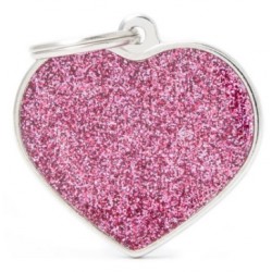 Gl03Pink Corazón Purpurina Gde RS