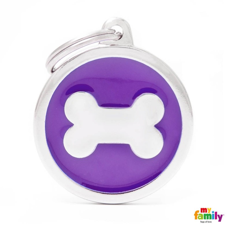 CH17PURPLEBONE Medalla Hueso Gde LIL
