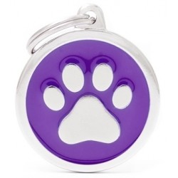 CH17PURPLEPAW Medalla Huella Gde LIL