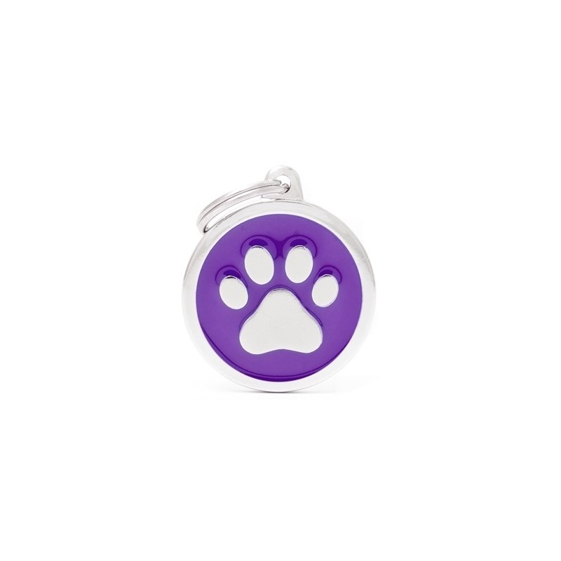 CH17PURPLEPAW Medalla Huella Gde LIL