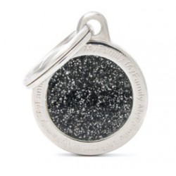 Gl04Smallblack Circulo Purpurina Peq Negro