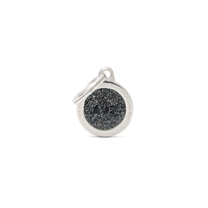 Gl04Smallblack Circulo Purpurina Peq Negro