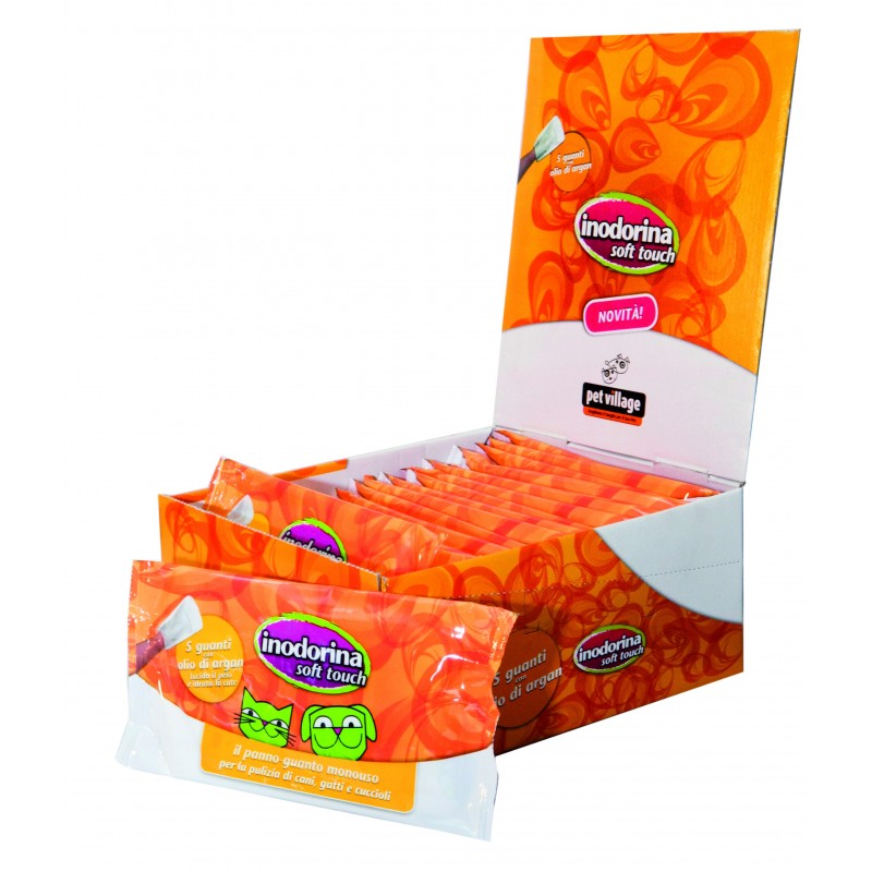 inodorina guante Soft Touch - Olio di Argan 5pz