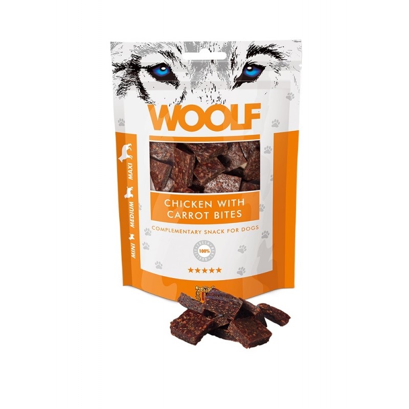 Woolf Chicken With Carrots Bites 100gr