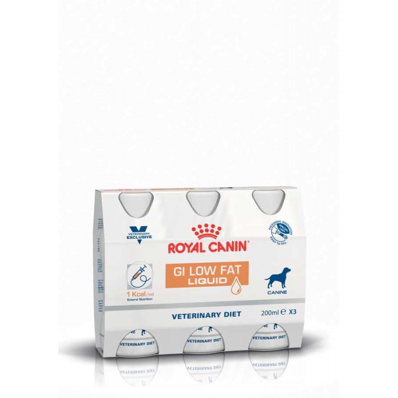 VD Dog Gastro Int Low Fat Liquid 3x200ml