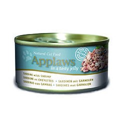 Applaws Cat Lata 70g Sardina y Gamba en Gelatina (24uds)