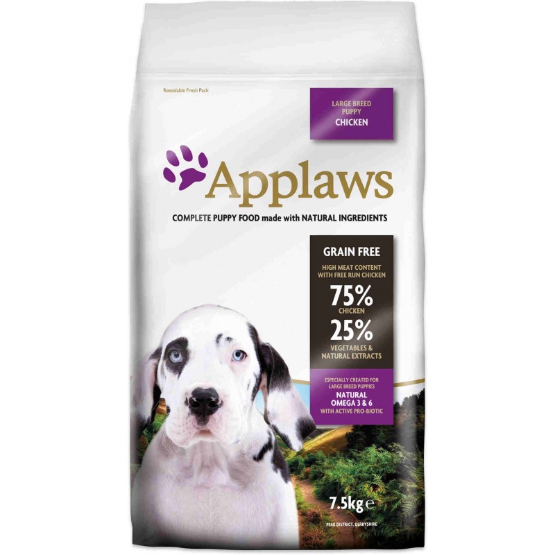 Applaws Dog Dry Puppy Razas Grandes Pollo 7,5kg